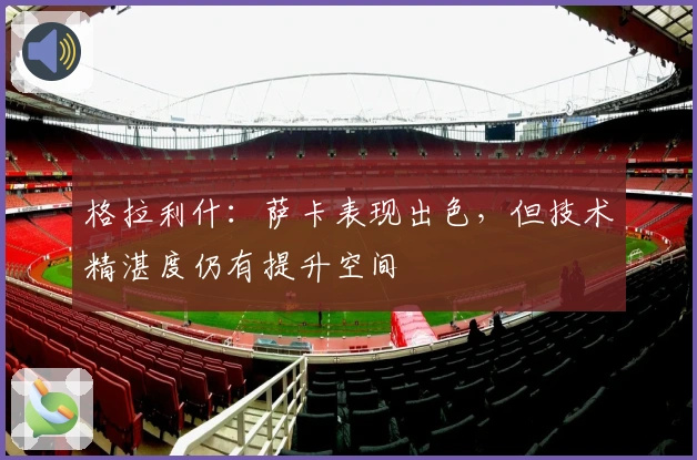 格拉利什：萨卡表现出色，但技术精湛度仍有提升空间